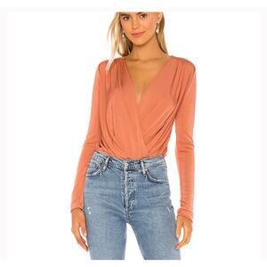 Intimately Free People Ginger Spice Turnt Long Sleeve Bodysuit Size M
